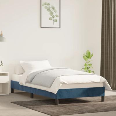 Bedframe zonder matras 80x200 cm fluweel donkerblauw