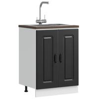 Spoelbakonderkast Kalmar 60x46x81,5 cm bewerkt hout zwart