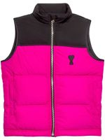 AMI Paris gilet matelassé à patch logo - Noir