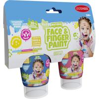 Boti Natural face & fingerpaint tube - blauw en roze, 2x65ml