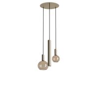 Hanglamp Riva rond 3 lichts quartz