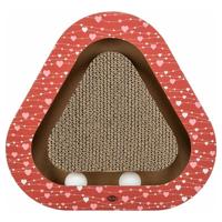 Trixie krabplank hartjes met ballen driehoekig karton rood