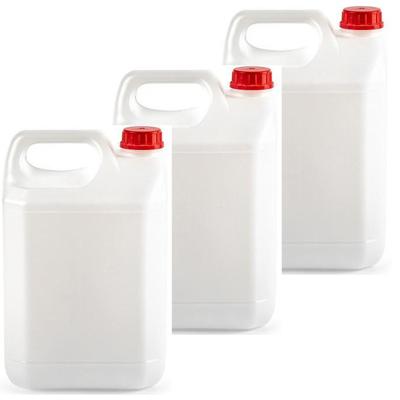 Jerrycan voor water/vloeistoffen - 3x - 5 liter - Kunststof - met draaidop - 13 x 18 x 29 cm