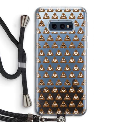 Poop emoji: Samsung Galaxy S10e Transparant Hoesje met koord