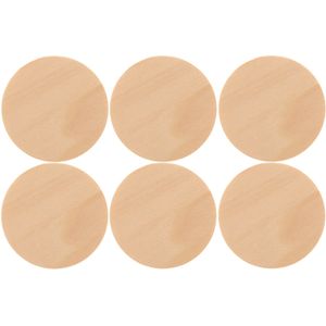 6x Houten schijven om te schilderen 6 cm