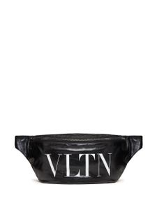 Valentino Garavani sac banane en cuir à logo imprimé - Noir