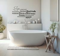 mots bonheur de bain thuis sticker