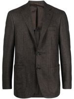 Canali blazer en laine à simple boutonnage - Marron - thumbnail