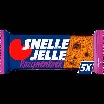 Snelle Jelle (Te) Krachtige Rozijnenkoek 5 Stuks 325 g bij Jumbo