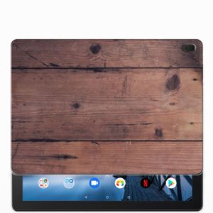 Lenovo Tab E10 Silicone Tablet Hoes Old Wood