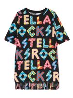 Stella McCartney Kids robe en coton à logo imprimé - Noir - thumbnail