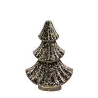Boompje glas LED 15,5x9,5 cm antraciet - Annas collection