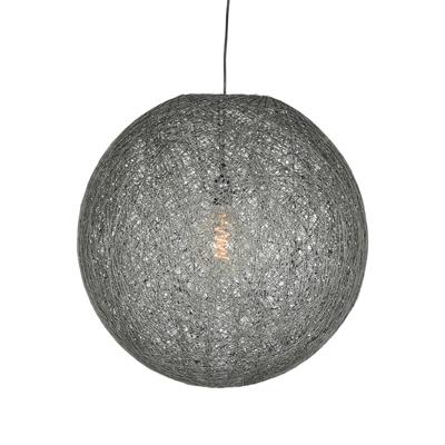 Label51 HanglampTwist Ø 55cm van grijs vlas draad - QP-4042