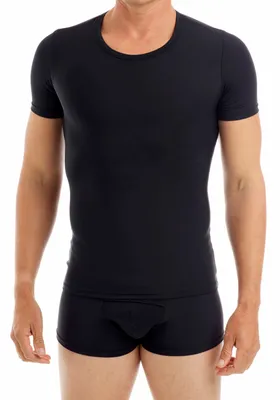 Heren microfiber T-shirt korte mouw - Young - Mannen ondershirt ronde hals