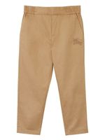 Burberry Kids EKD-motif cotton-twill trousers - Tons neutres