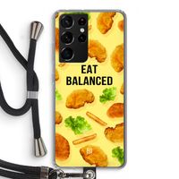 Eat Balanced: Samsung Galaxy S21 Ultra Transparant Hoesje met koord