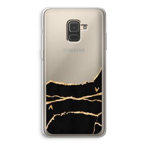 Gouden marmer: Samsung Galaxy A8 (2018) Transparant Hoesje