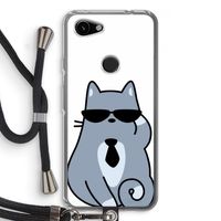 Cool cat: Pixel 3a Transparant Hoesje met koord