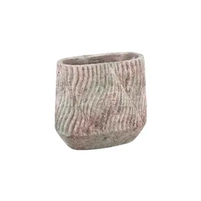 PTMD Bloempot Diesel Grijs Ovaal 18cm