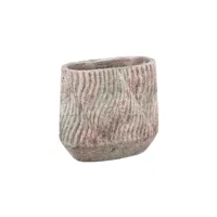 PTMD Bloempot Diesel Grijs Ovaal 18cm PTMD Bloempot Diesel Grijs Ovaal 18cm