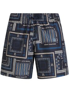 ETRO short de bain à imprimé géométrique - Bleu