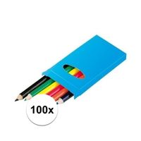 100x Doosjes potloden voor kinderen - thumbnail