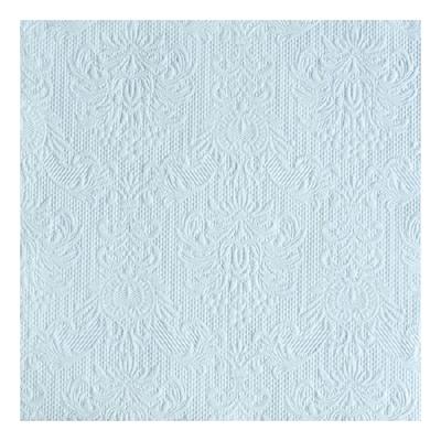 Servetten - 15x st - lichtblauw - barok - 33 x 33 cm - 3-laags - papier - lunchservetten