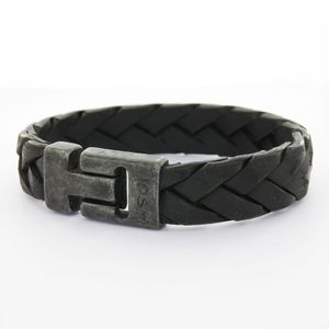 JOSH Heren Leren Armband Zwart | 24902-BRA