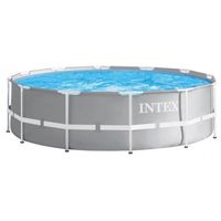 Intex opzetzwembad zonder pomp 26710NP Prism 366 x 76 cm grijs - thumbnail