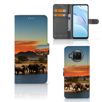 Xiaomi Mi 10T Lite Telefoonhoesje met Pasjes Olifanten Xiaomi Mi 10T Lite Telefoonhoesje met Pasjes Olifanten