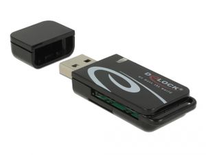 Delock 91602 Mini USB 2.0-kaartlezer met SD- en Micro SD-sleuf