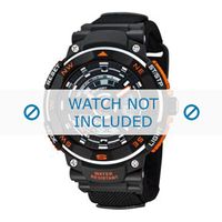 Horlogeband Calypso K5673-1 Onderliggend Klittenband Zwart 15mm - thumbnail