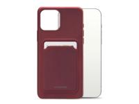 Mobilize Mobilize Rubber Gelly Card Case Apple iPhone 13 Pro Max Matt Bordeaux