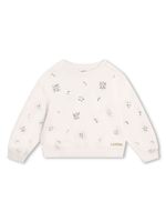 Lanvin Enfant sweat à ornements en cristal - Tons neutres