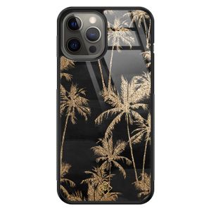 iPhone 12 Pro Max glazen hardcase - Palmbomen