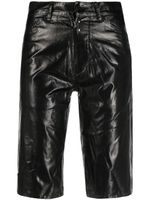 MM6 Maison Margiela short droit en jean - Noir - thumbnail