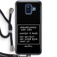 Mijn Motto's: Samsung Galaxy A6 (2018) Transparant Hoesje met koord