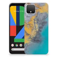 Google Pixel 4 | TPU | Siliconen hoesje | Marble Blue Gold