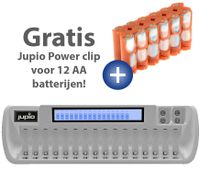 Jupio Master ChargerII voor 16 x AA/AAA batterijen - met LCD scherm