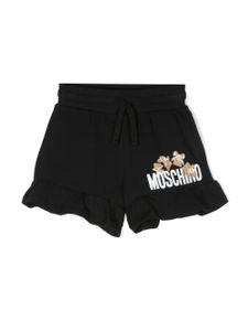 Moschino Kids short en coton à logo Teddy Bear - Noir