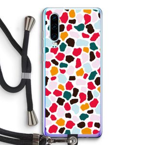 Colored Giraffe: Huawei P30 Transparant Hoesje met koord