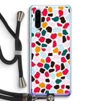 Colored Giraffe: Huawei P30 Transparant Hoesje met koord