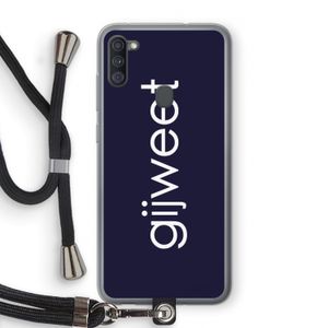 Gijweet: Samsung Galaxy A11 Transparant Hoesje met koord