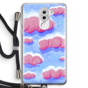 Roze wolken met vogels: Honor 6X Transparant Hoesje met koord