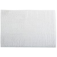 MSV Badkamerkleed/badmat voor op de vloer - ivoor wit - 60 x 90 cm - Microvezel   -