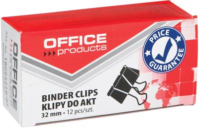 OFFICE products foldbackclip, zwart, 32 mm, doosje van 12 stuks