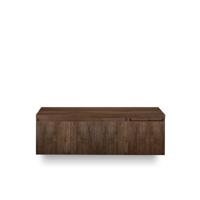 Frozen 3d Badmeubelset 140 cm - Greeplijst in kleur - Wastafel Onderkast - met Bovenblad Dark Oak