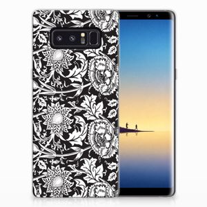 Samsung Galaxy Note 8 TPU Case Black Flowers