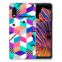 Samsung Xcover Pro | TPU Hoesje | Blokken Kleurrijk