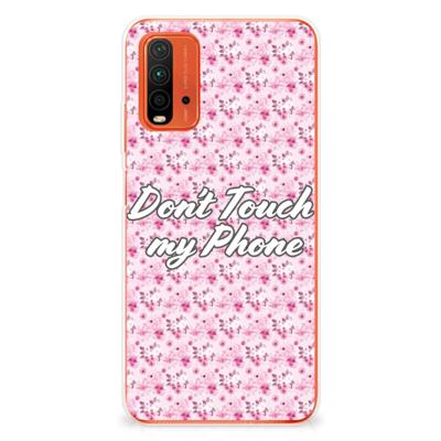 Xiaomi Poco M3 Silicone-hoesje Flowers Pink DTMP Xiaomi Poco M3 Silicone-hoesje Flowers Pink DTMP